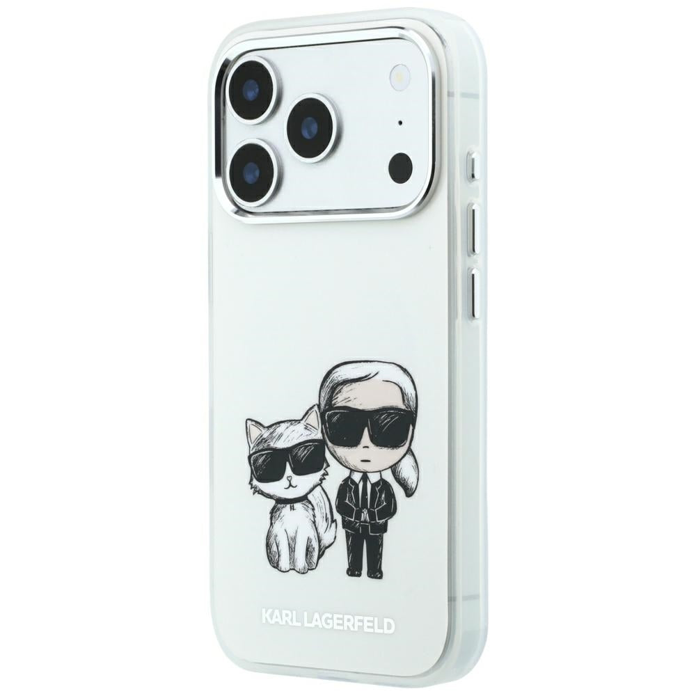 Karl Lagerfeld Smooth Karl &amp; Choupette Bodies Sketch MagSafe Case for iPhone 18 Pro Max / 17 Pro Max Beige_1