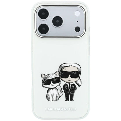 Karl Lagerfeld Smooth Karl &amp; Choupette Bodies Sketch MagSafe Case for iPhone 18 Pro Max / 17 Pro Max Beige_2
