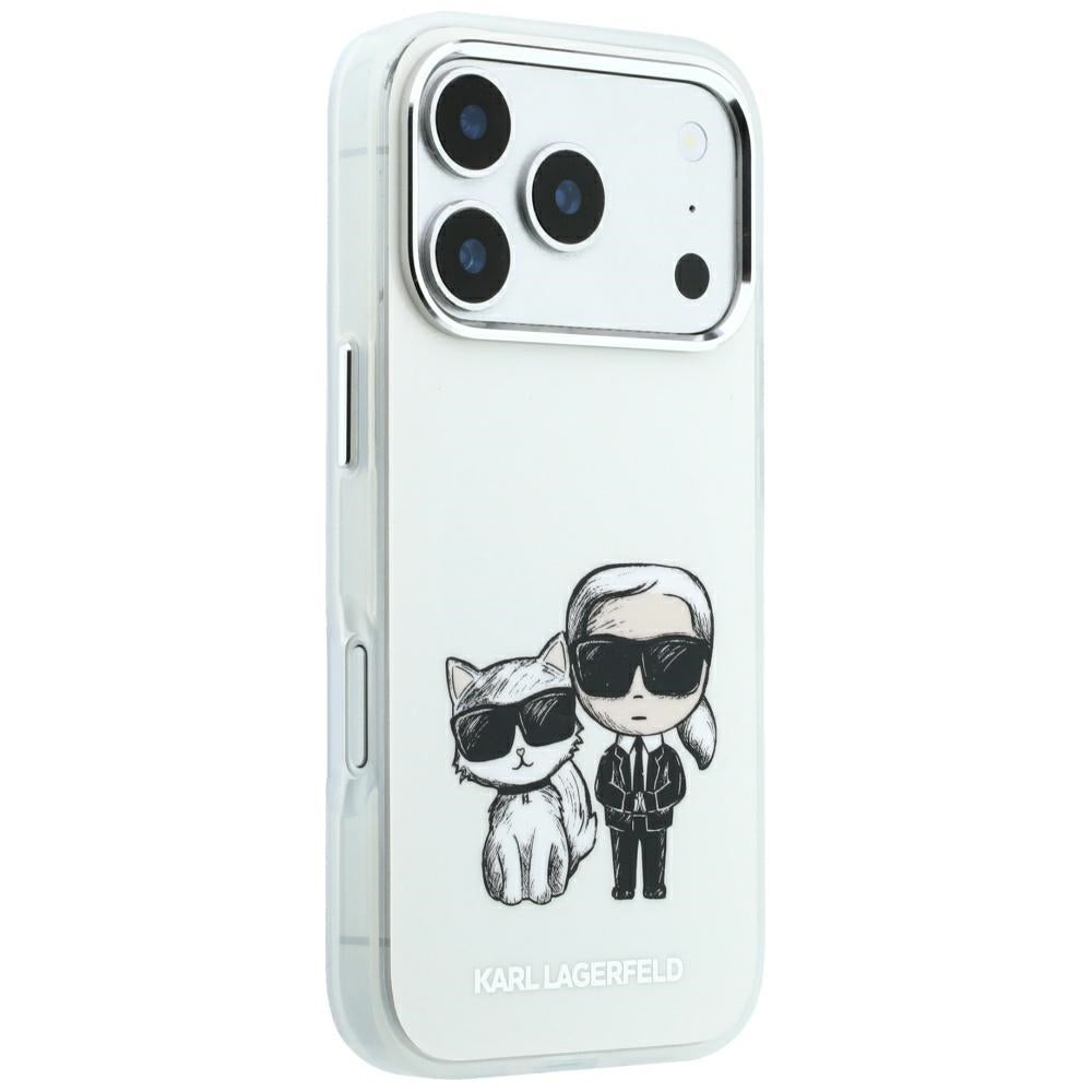 Karl Lagerfeld Smooth Karl &amp; Choupette Bodies Sketch MagSafe Case for iPhone 18 Pro Max / 17 Pro Max Beige_3