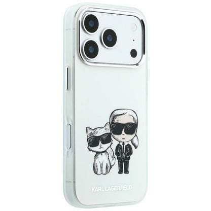 Karl Lagerfeld Smooth Karl &amp; Choupette Bodies Sketch MagSafe Case for iPhone 18 Pro Max / 17 Pro Max Beige_3