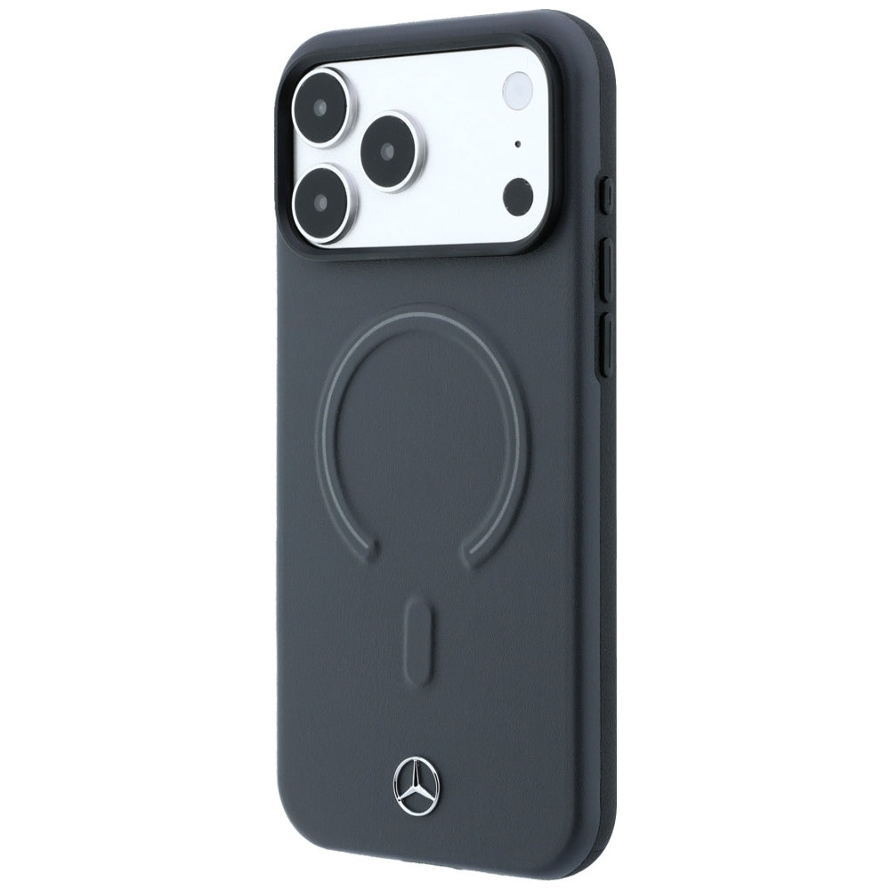 Mercedes Leather 3D MagSafe Case for iPhone 18 Pro / 17 Pro - Anthracite_1