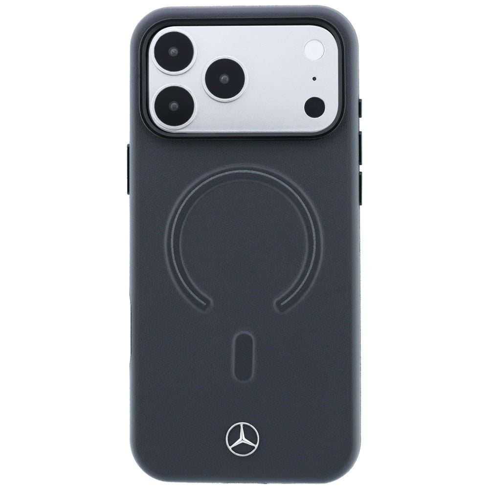 Mercedes Leather 3D MagSafe Case for iPhone 18 Pro / 17 Pro - Anthracite_2