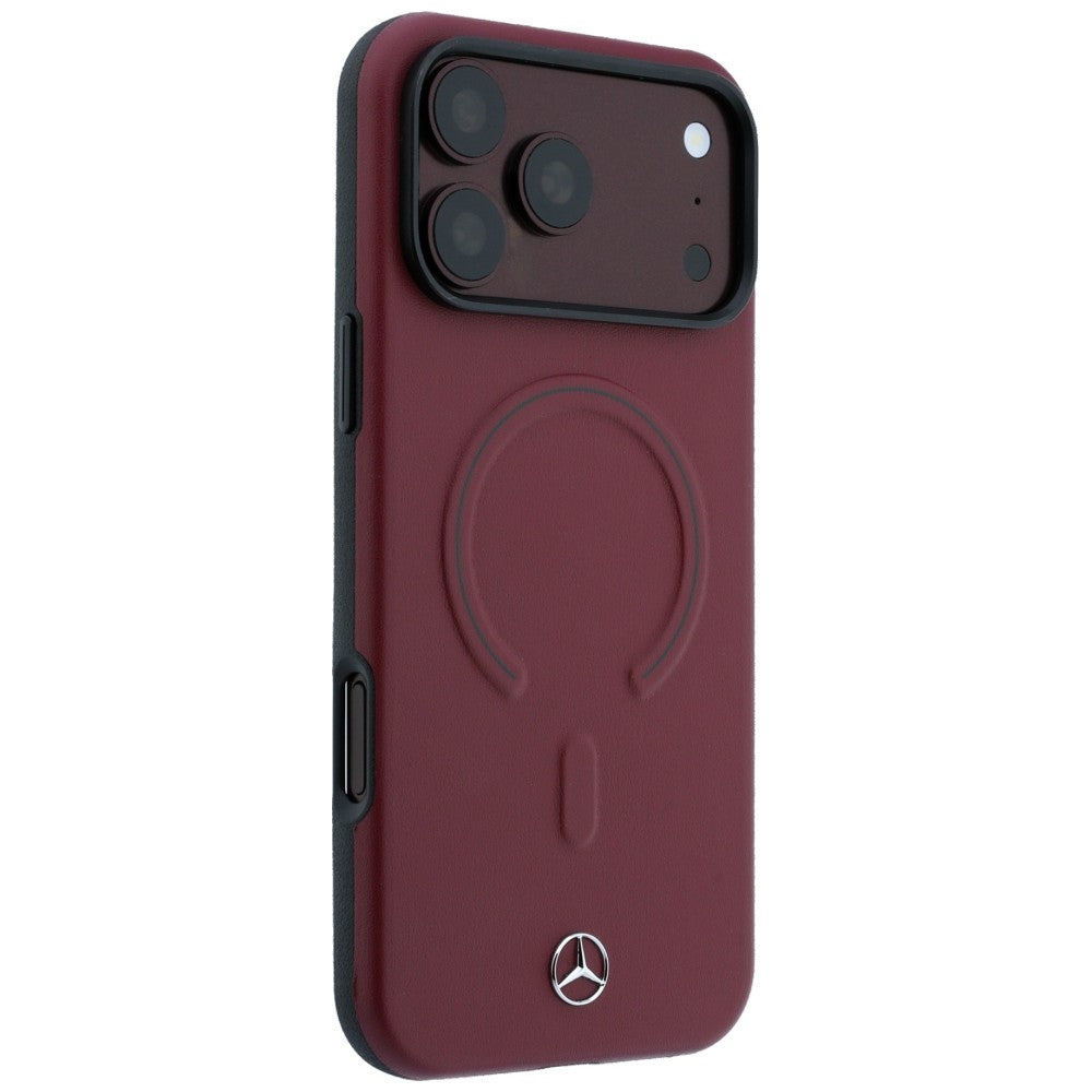 Mercedes Leather 3D MagSafe Case for iPhone 18 Pro / 17 Pro - Burgundy_3