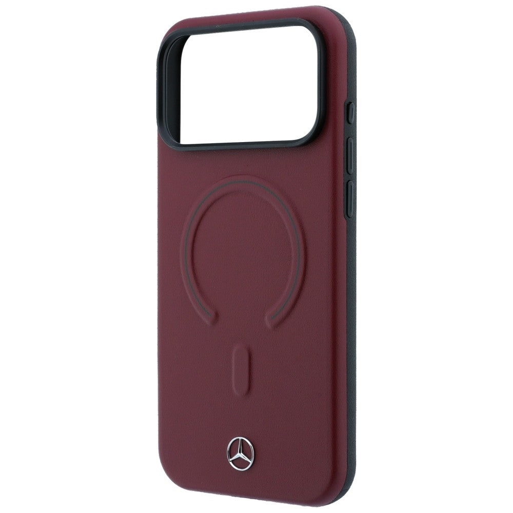Mercedes Leather 3D MagSafe Case for iPhone 18 Pro / 17 Pro - Burgundy_5