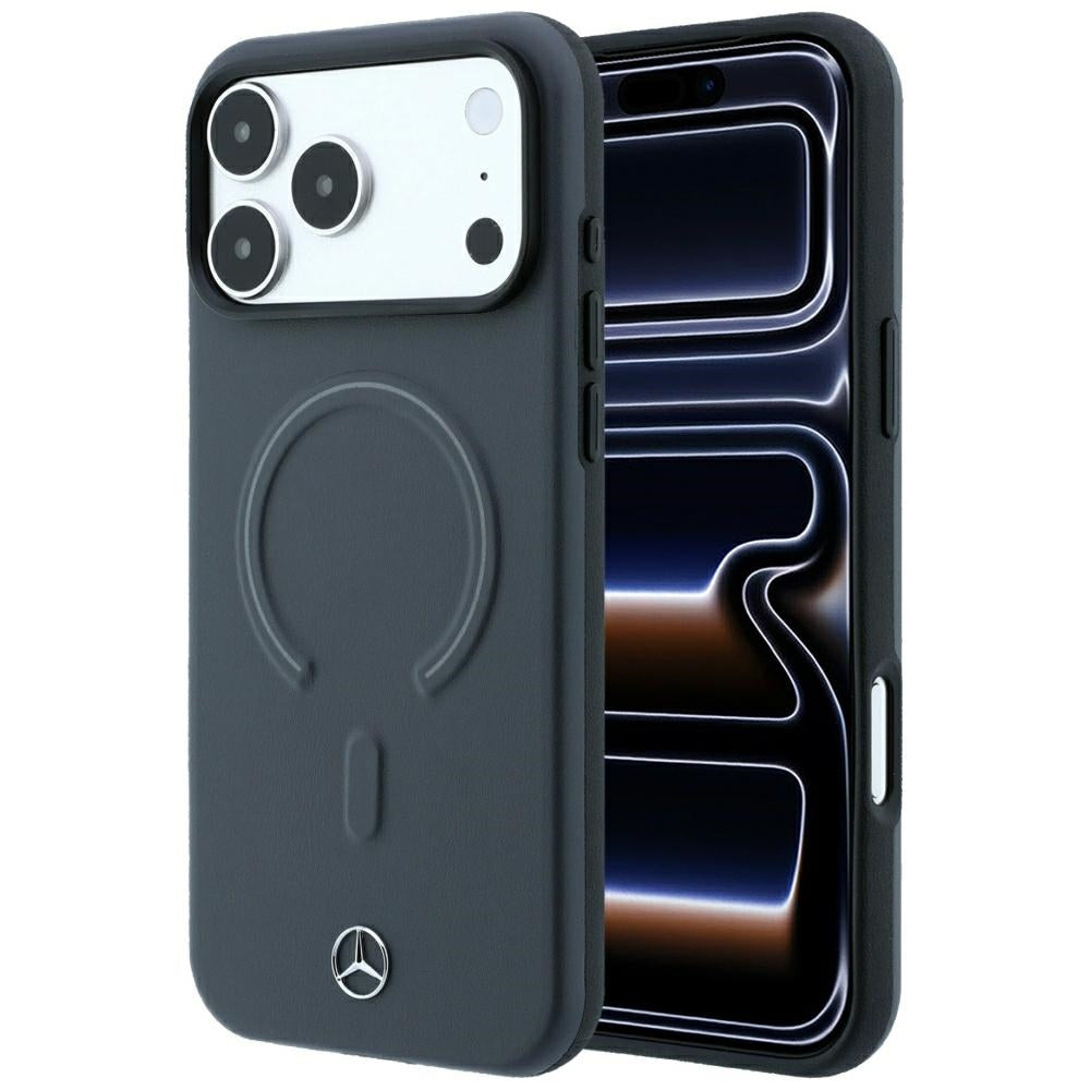 Mercedes Leather 3D MagSafe case for iPhone 18 Pro Max / 17 Pro Max - anthracite_0