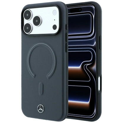 Mercedes Leather 3D MagSafe case for iPhone 18 Pro Max / 17 Pro Max - anthracite_0