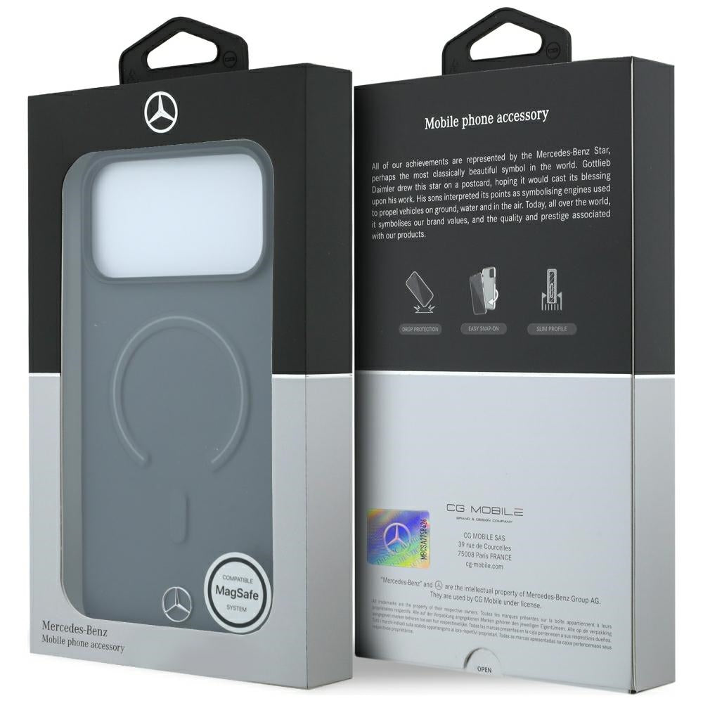 Mercedes Leather 3D MagSafe case for iPhone 18 Pro Max / 17 Pro Max - anthracite_7