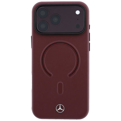Mercedes Leather 3D MagSafe Case for iPhone 17 Pro Max - Navy Blue_2