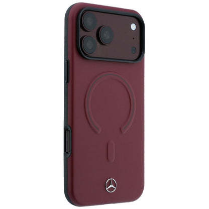 Mercedes Leather 3D MagSafe Case for iPhone 17 Pro Max - Navy Blue_3