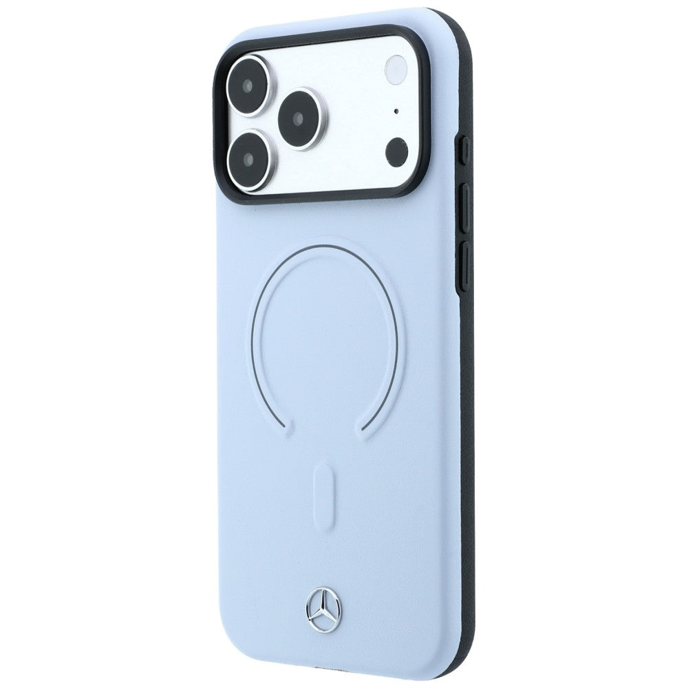 Mercedes Leather 3D MagSafe Case for iPhone 18 Pro Max / 17 Pro Max - Blue_1