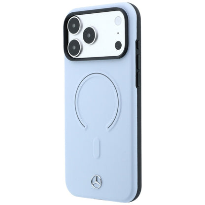 Mercedes Leather 3D MagSafe Case for iPhone 18 Pro Max / 17 Pro Max - Blue_1