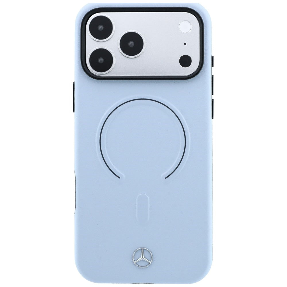 Mercedes Leather 3D MagSafe Case for iPhone 18 Pro Max / 17 Pro Max - Blue_2