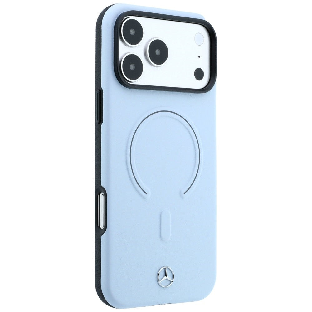 Mercedes Leather 3D MagSafe Case for iPhone 18 Pro Max / 17 Pro Max - Blue_3