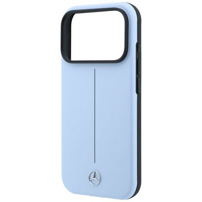 Mercedes Leather Semi Wrap Iconic Line MagSafe Case for iPhone 18 Pro / 17 Pro - Blue_5