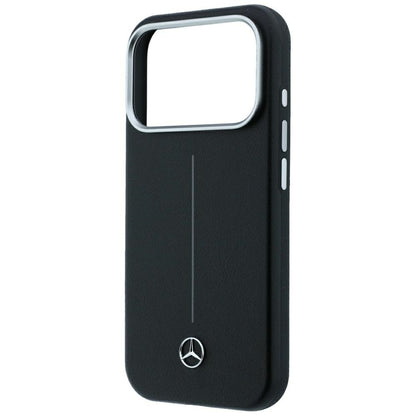 Mercedes Leather Semi Wrap Iconic Line MagSafe Case for iPhone 18 Pro Max / 17 Pro Max - Black_5