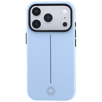 Mercedes Leather Semi Wrap Iconic Line MagSafe Case for iPhone 18 Pro Max / 17 Pro Max - Blue_2