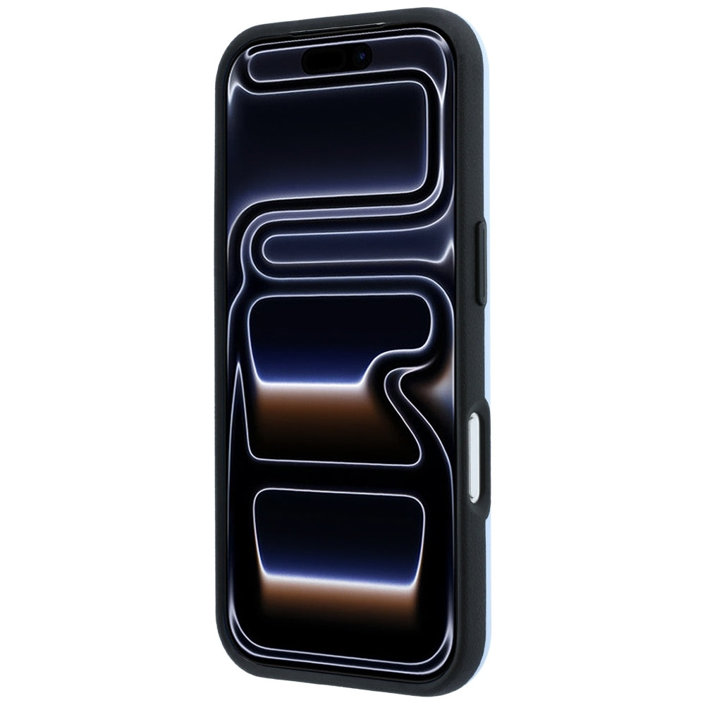 Mercedes Leather Semi Wrap Iconic Line MagSafe Case for iPhone 18 Pro Max / 17 Pro Max - Blue_4
