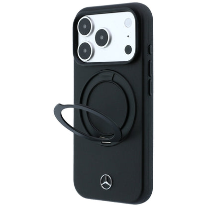 Mercedes Leather Case with Ring Stand MagSafe for iPhone 18 Pro / 17 Pro - Black_1