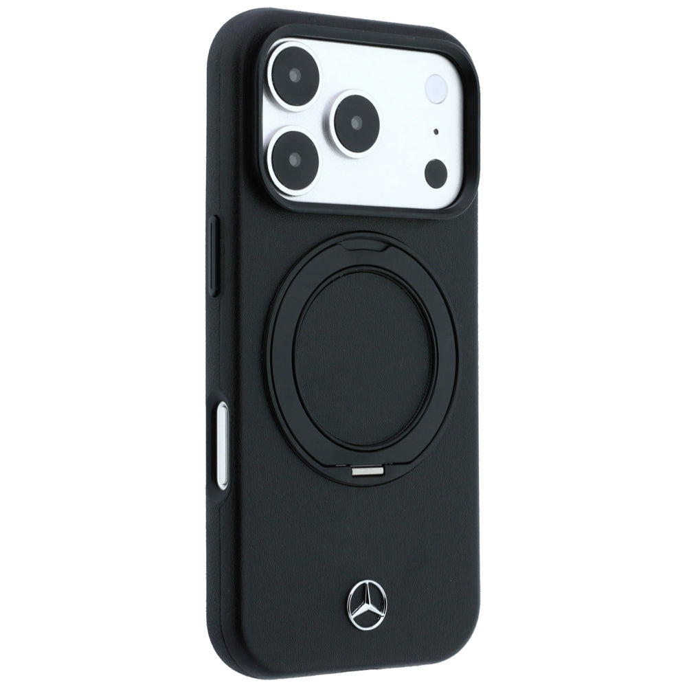 Mercedes Leather Case with Ring Stand MagSafe for iPhone 18 Pro / 17 Pro - Black_3