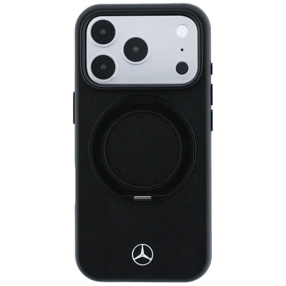 Mercedes Leather with Ring Stand MagSafe Case for iPhone 18 Pro Max / 17 Pro Max / 17 Pro Max - Black_2