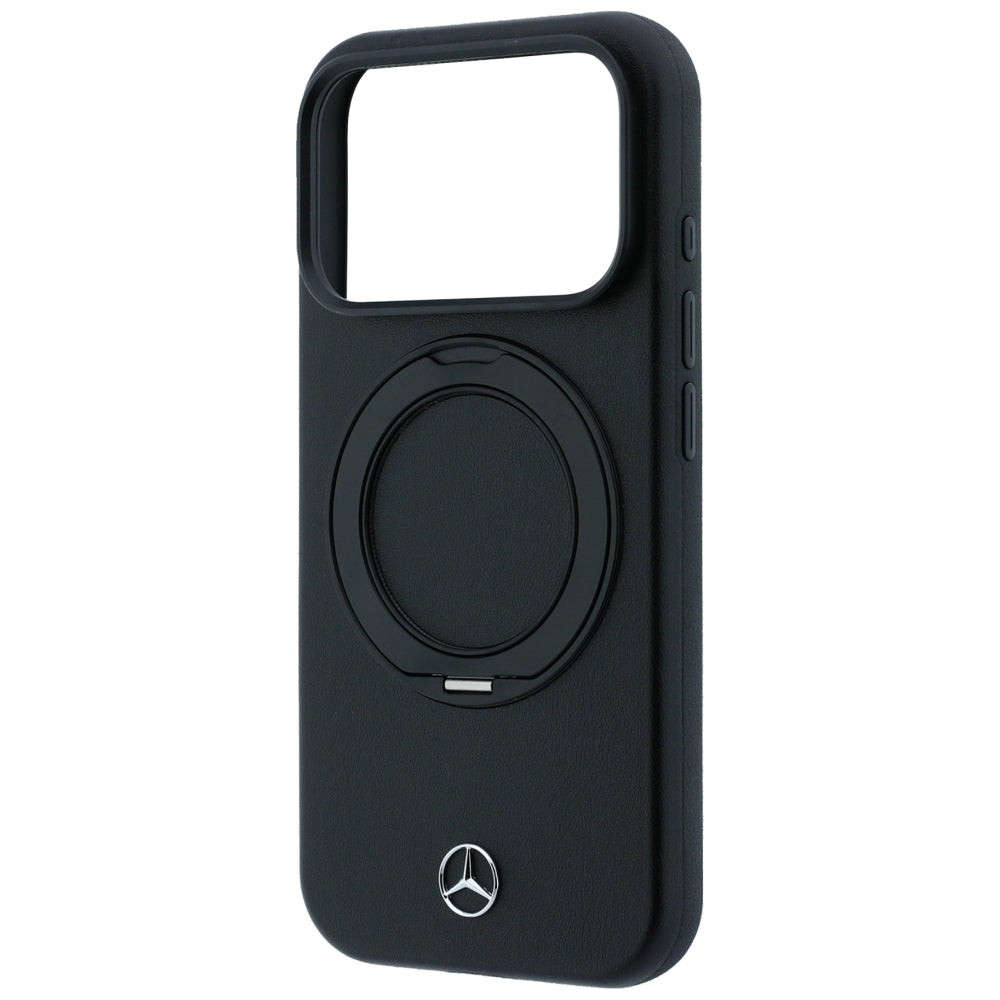 Mercedes Leather with Ring Stand MagSafe Case for iPhone 18 Pro Max / 17 Pro Max / 17 Pro Max - Black_5