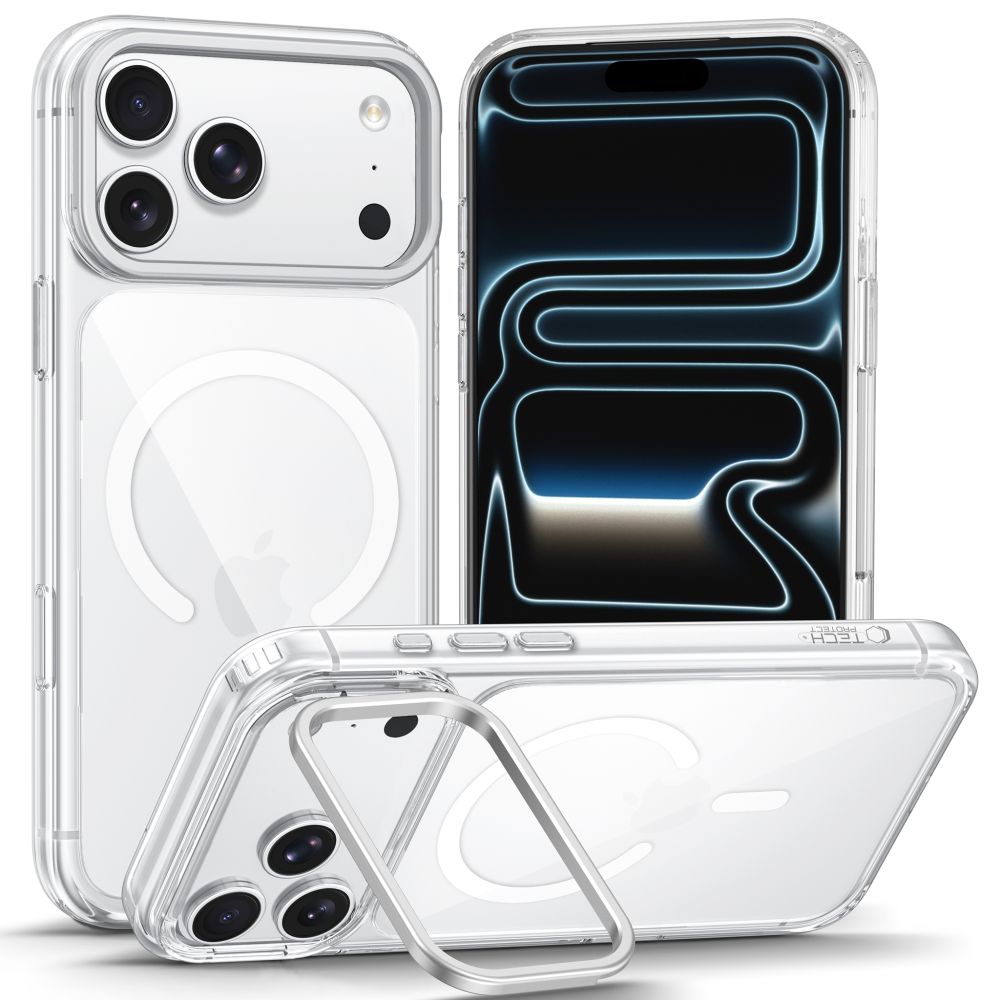 Tech-Protect MagStand MagSafe CC Case for iPhone 18 Pro / 17 Pro - Transparent_0