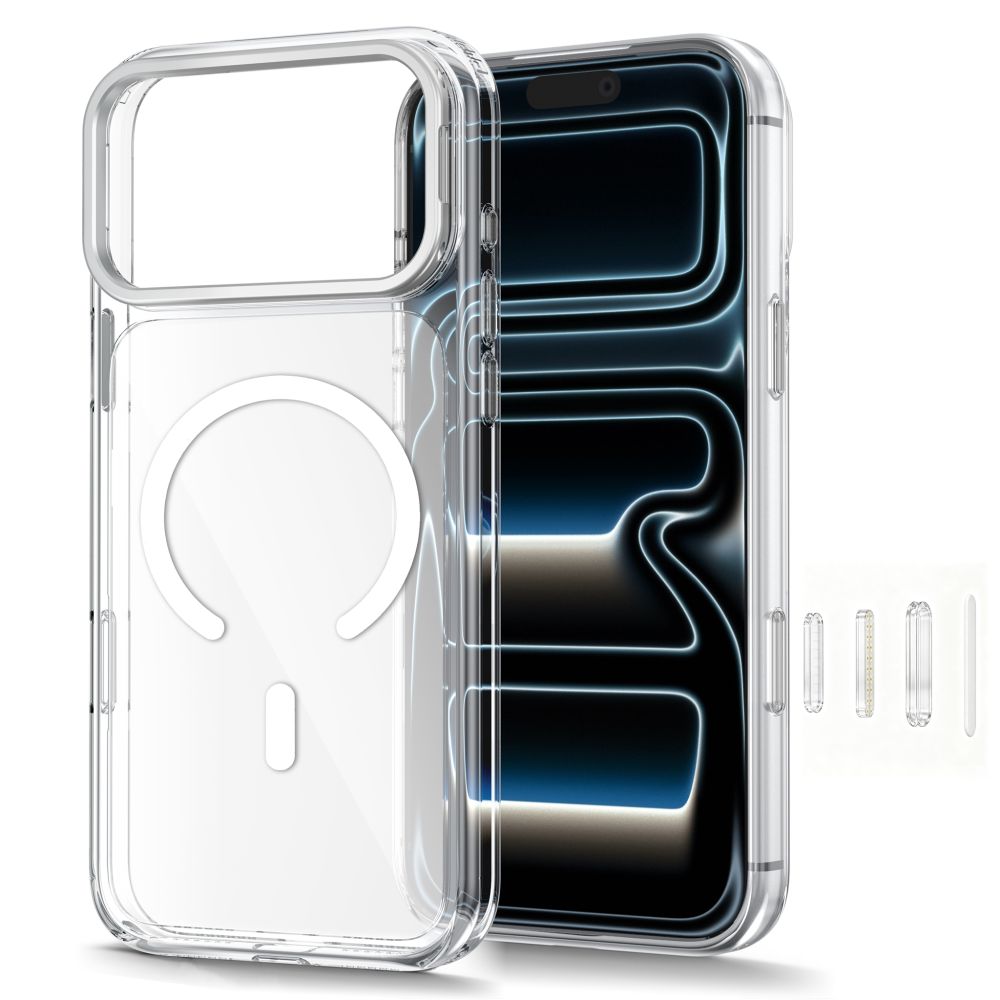 Tech-Protect MagStand MagSafe CC Case for iPhone 18 Pro Max / 17 Pro Max - Transparent_1