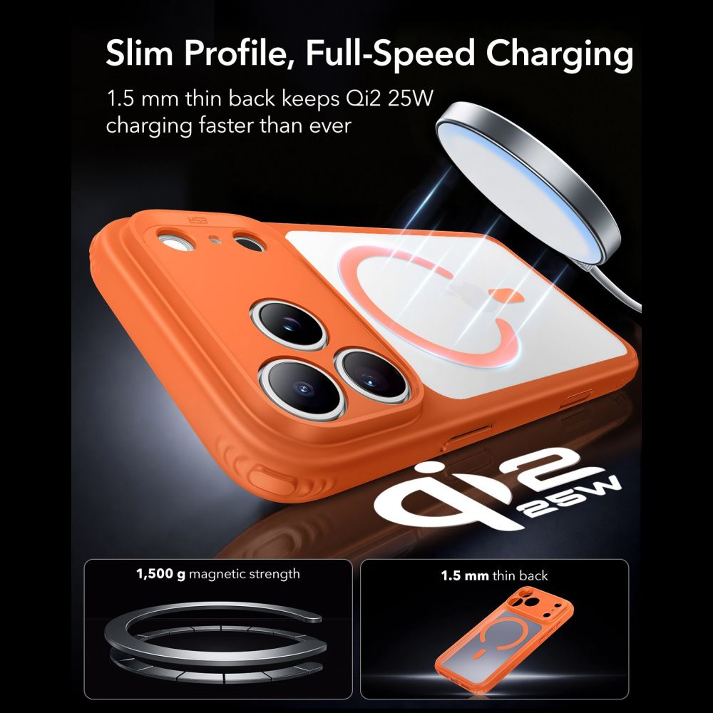 ESR Classic Hybrid MagSafe Case for iPhone 18 Pro / 17 Pro - Orange_4