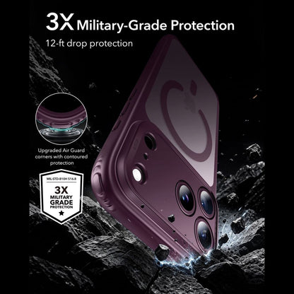 ESR Classic Hybrid MagSafe case for iPhone 18 Pro Max / 17 Pro Max - dark cherry_2