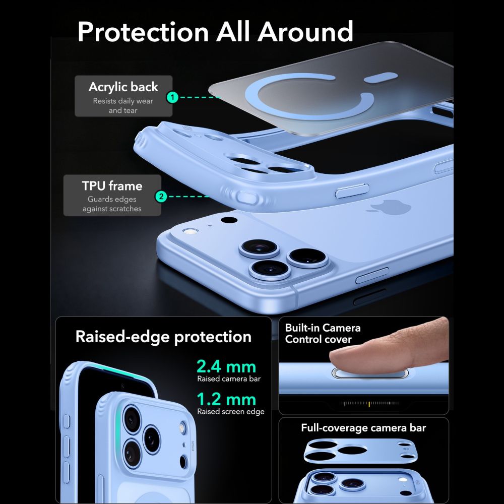 ESR Classic Hybrid MagSafe Case for iPhone 18 Pro Max / 17 Pro Max - Light Blue_3