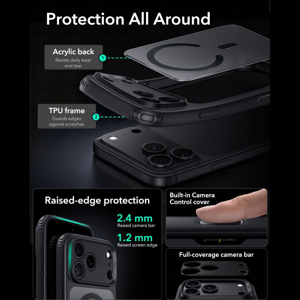 ESR Classic Hybrid MagSafe Case for iPhone 18 Pro Max / 17 Pro Max - Black_3