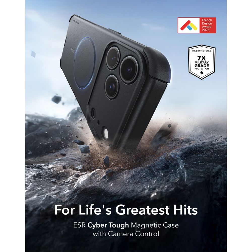 ESR Cyber ​​Tough MagSafe Case for iPhone 18 Pro Max / 17 Pro Max - Black_1
