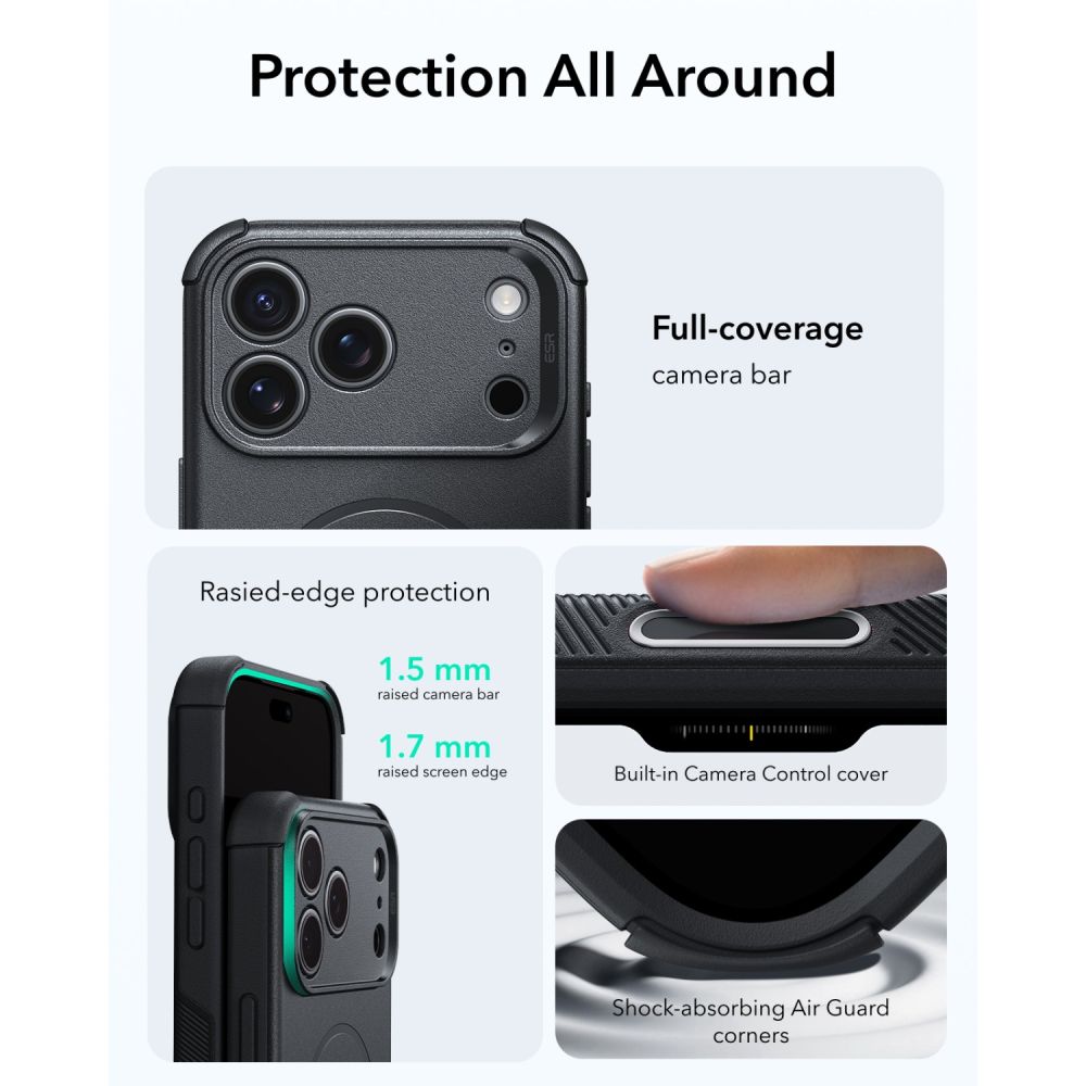 ESR Cyber ​​Tough MagSafe Case for iPhone 18 Pro Max / 17 Pro Max - Black_2