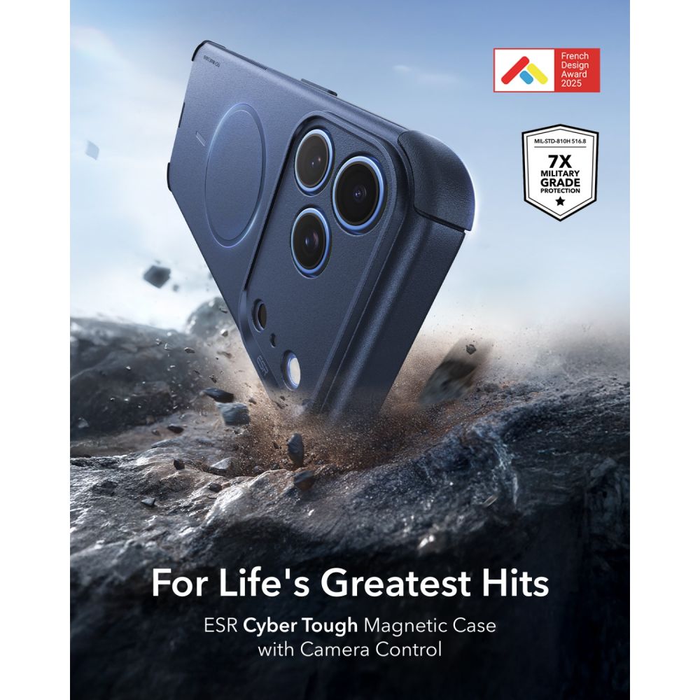ESR Cyber ​​Tough MagSafe Case for iPhone 18 Pro Max / 17 Pro Max - Navy Blue_1