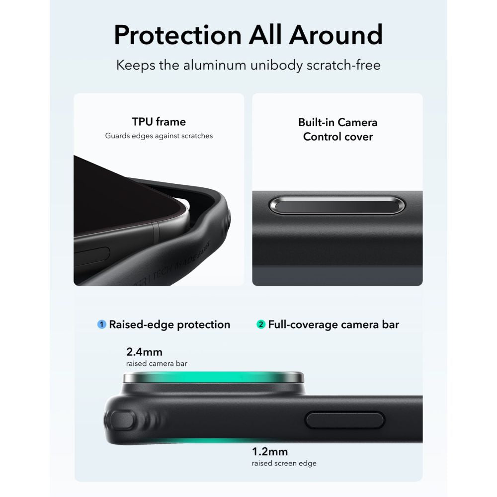 ESR Classic Hybrid Kickstand MagSafe Case for iPhone 18 Pro / 17 Pro - Clear Black_4