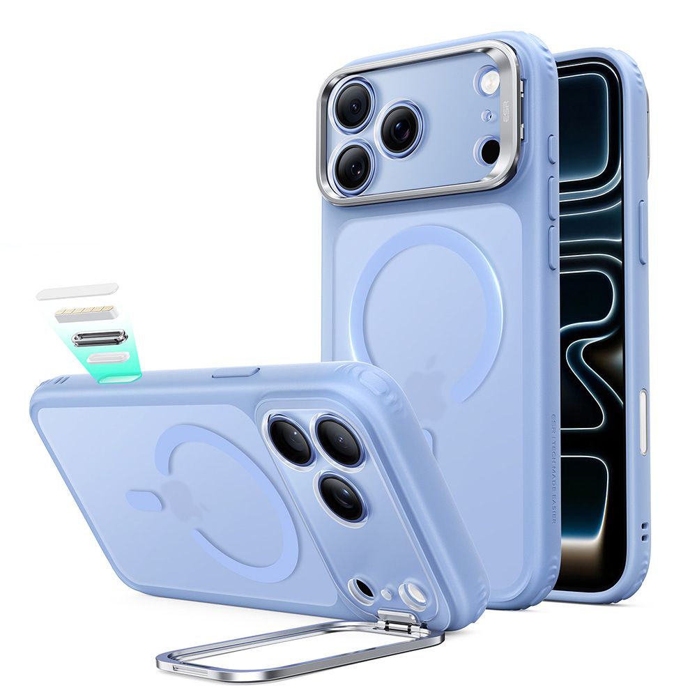 ESR Classic Hybrid Kickstand MagSafe Case for iPhone 18 Pro Max / 17 Pro Max - Light Blue Matte_0