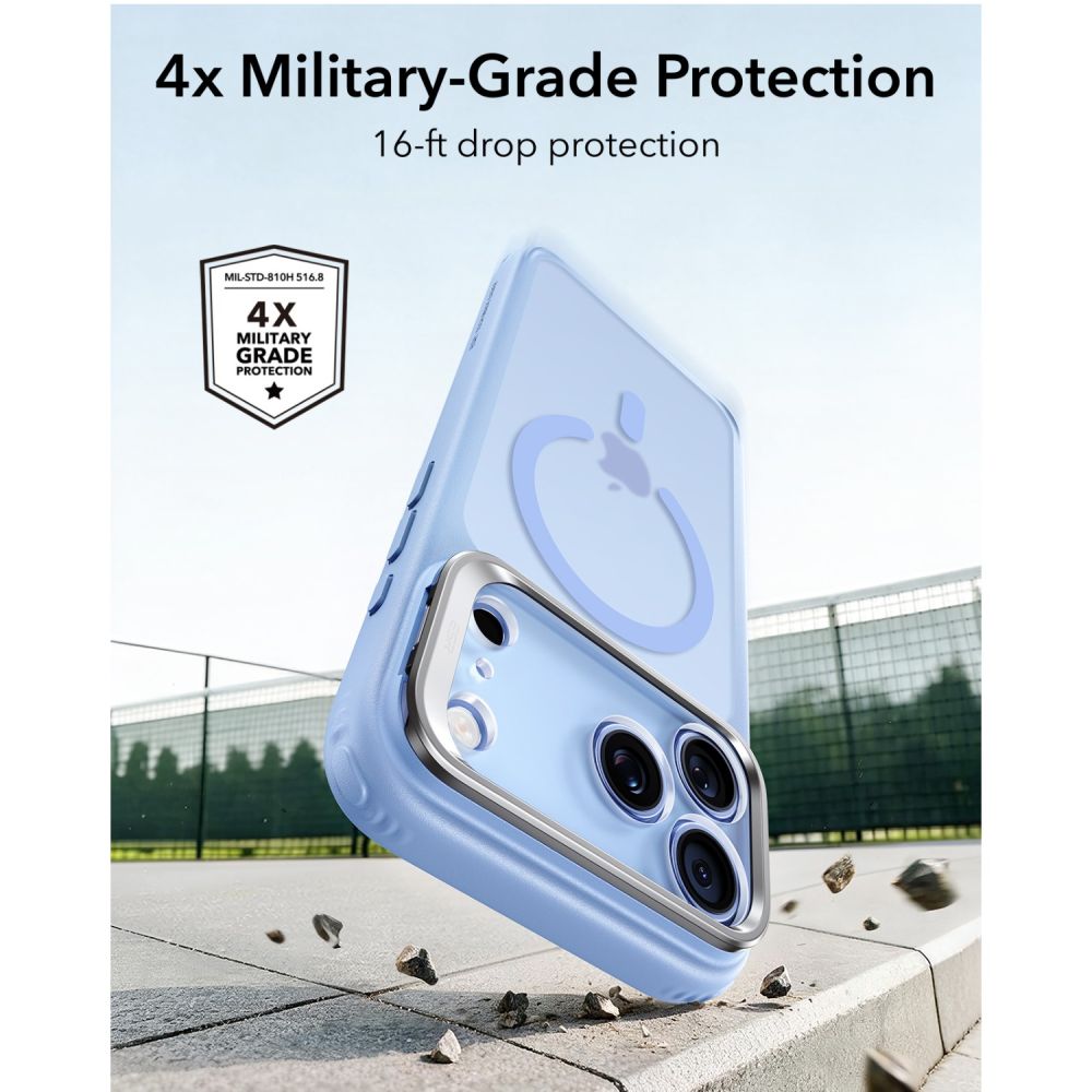 ESR Classic Hybrid Kickstand MagSafe Case for iPhone 18 Pro Max / 17 Pro Max - Light Blue Matte_3