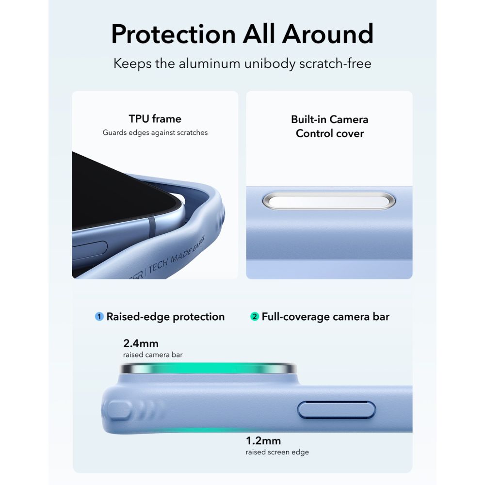 ESR Classic Hybrid Kickstand MagSafe Case for iPhone 18 Pro Max / 17 Pro Max - Light Blue Matte_4