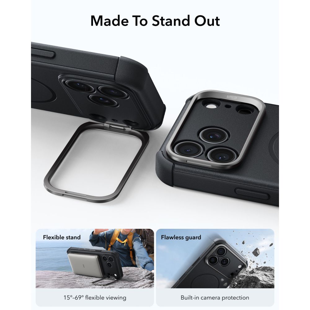 ESR Cyber ​​Tough Kickstand MagSafe Case for iPhone 18 Pro / 17 Pro - Black_3