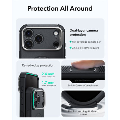 ESR Cyber ​​Tough Kickstand MagSafe Case for iPhone 18 Pro / 17 Pro - Black_4