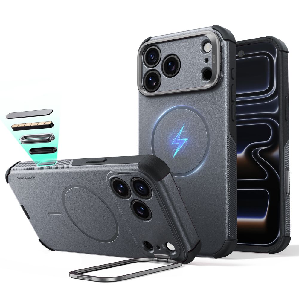 ESR Cyber ​​Tough Kickstand MagSafe Case for iPhone 18 Pro / 17 Pro - Gray_0