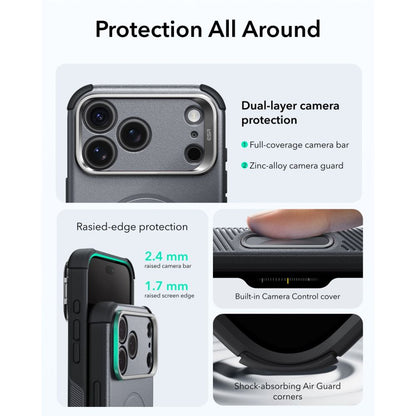 ESR Cyber ​​Tough Kickstand MagSafe Case for iPhone 18 Pro / 17 Pro - Gray_4