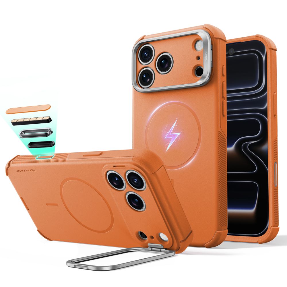ESR Cyber ​​Tough Kickstand MagSafe Case for iPhone 18 Pro / 17 Pro - Orange_0