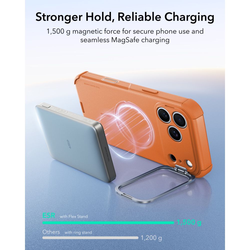 ESR Cyber ​​Tough Kickstand MagSafe Case for iPhone 18 Pro / 17 Pro - Orange_6