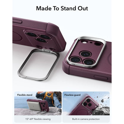 ESR Cyber ​​Tough Kickstand MagSafe case for iPhone 18 Pro Max / 17 Pro Max - dark cherry_3
