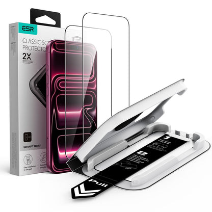 ESR UltraFit Classic 2-Pack Tempered Glass for iPhone 18 Pro / 17 Pro - Black_0