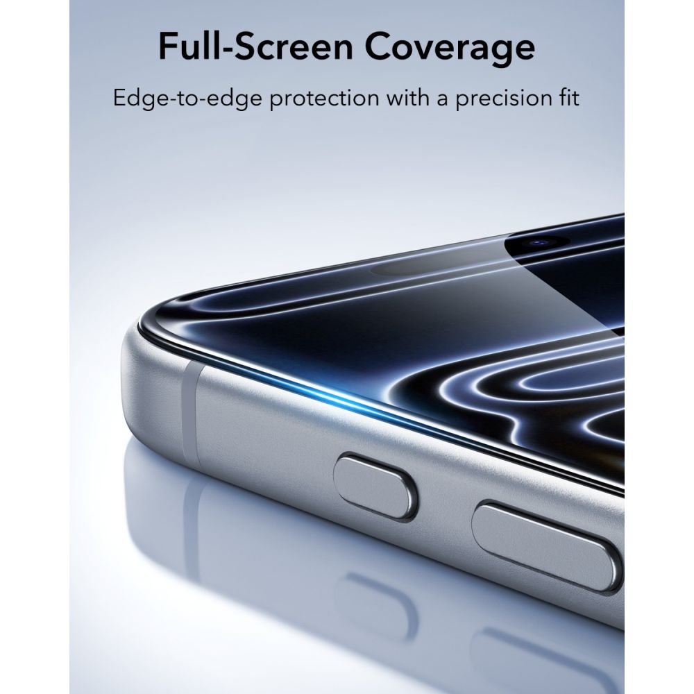 ESR UltraFit Classic 2-Pack Tempered Glass for iPhone 18 Pro / 17 Pro - Black_6