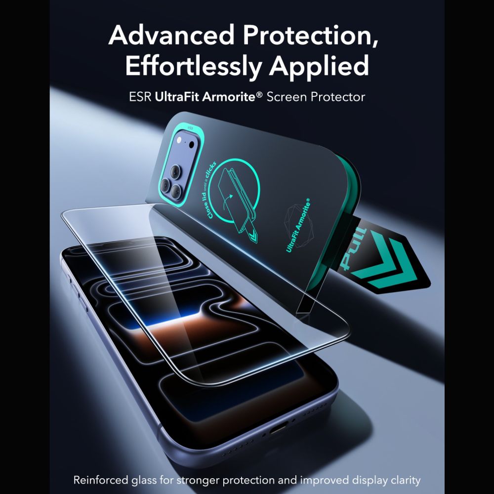 ESR UltraFit Armorite 2-Pack Tempered Glass for iPhone 18 Pro Max / 17 Pro Max - Black_2