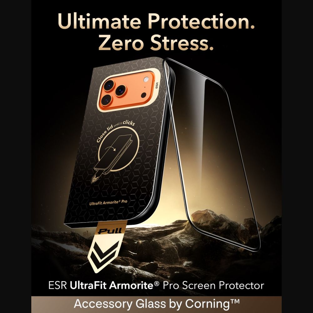 ESR UltraFit Armorite Pro Tempered Glass for iPhone 18 Pro / 17 Pro - Black_1