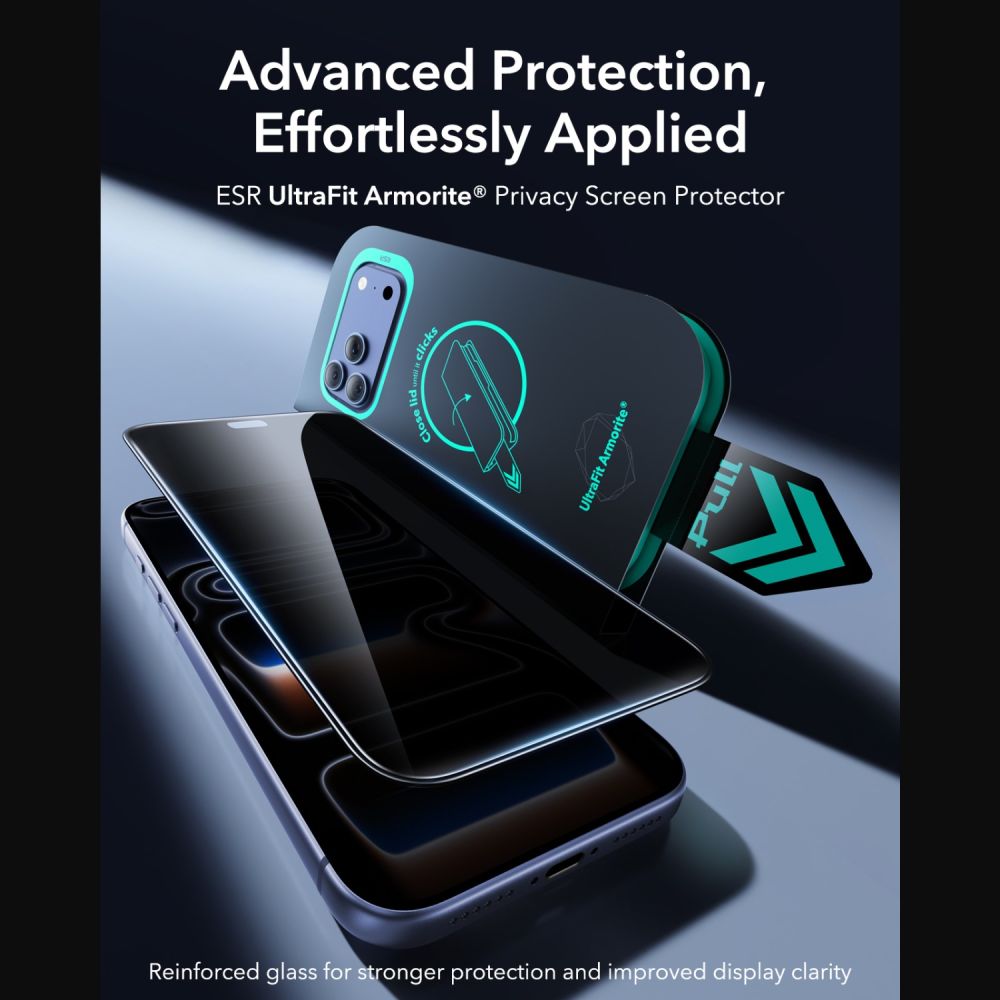 ESR UltraFit Armorite Privacy 2-Pack Tempered Glass for iPhone 18 Pro_2